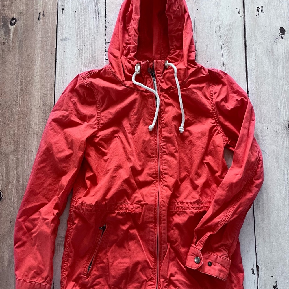 H&M Red Utility Jacket with Hood